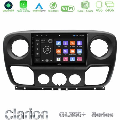 Clarion GL300+ Series 4Core Android11 4+64GB Renault/Nissan/Opel Navigation Multimedia Tablet 10