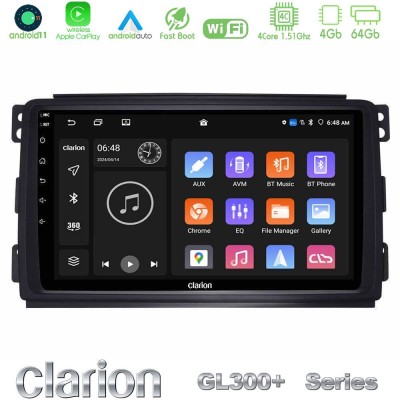 Clarion GL300+ Series 4Core Android11 4+64GB  Smart 451 Navigation Multimedia Tablet 9