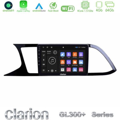 Clarion GL300+ Series 4Core Android11 4+64GB  Seat Leon 2013 – 2019 Navigation Multimedia Tablet 9