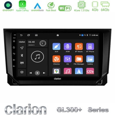 Clarion GL300+ Series 4Core Android11 4+64GB  Seat Arona/Ibiza Navigation Multimedia Tablet 9