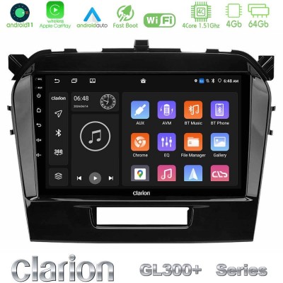 Clarion GL300+ Series 4Core Android11 4+64GB  Suzuki Vitara 2015-2021 Navigation Multimedia Tablet 9