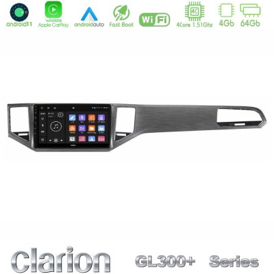 Clarion GL300+ Series 4Core Android11 4+64GB     VW Sportsvan 2014-2020 Navigation Multimedia Tablet 9