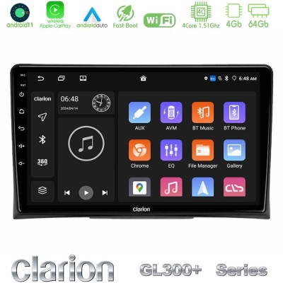 Clarion GL300+ Series 4Core Android11 4+64GB  VW Transporter 2003-2015 Navigation Multimedia Tablet 9