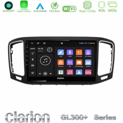 Clarion GL300+ Series 4Core Android11 4+64GB VW Sharan 2015-2023 Navigation Multimedia Tablet 9