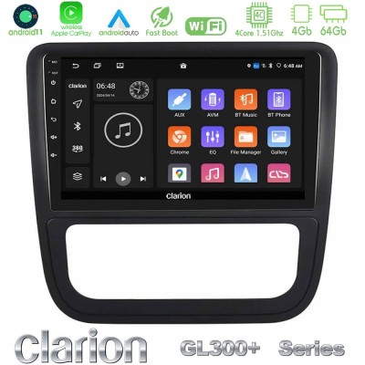 Clarion GL300+ Series 4Core Android11 4+64GB  VW Scirocco 2008-2014 Navigation Multimedia Tablet 9