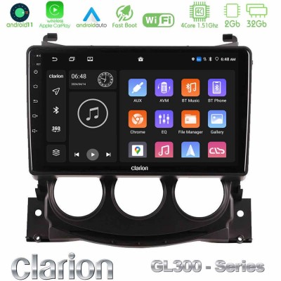 Clarion GL300 Series Nissan 370Z 2009-2013 4Core Android11 2+32GB Navigation Multimedia Tablet 9