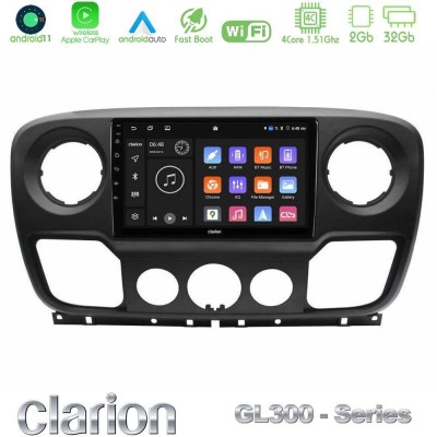 Clarion GL300 Series 4Core Android11 2+32GB Renault/Nissan/Opel Navigation Multimedia Tablet 10