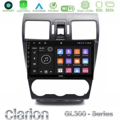 Clarion GL300 Series 4Core Android11 2+32GB Subaru Forester 2015-2018 Navigation Multimedia Tablet 9