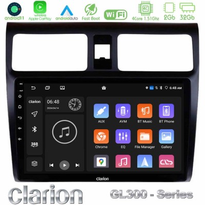 Clarion GL300 Series 4Core Android11 2+32GB Suzuki Swift 2005-2010 Navigation Multimedia Tablet 10