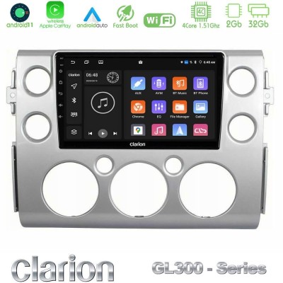 Clarion GL300 Series 4Core Android11 2+32GB Toyota FJ 2007-2014 Navigation Multimedia Tablet 9