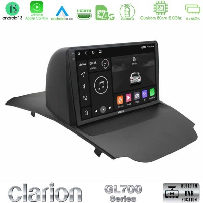 Clarion GL700 Series 8Core Android13 4+64GB Ford Ecosport 2014-2017 Navigation Multimedia Tablet 9