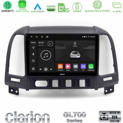 Clarion GL700 Series 8Core Android13 4+64GB Hyundai Santa Fe 2006-2013 Navigation Multimedia Tablet 10