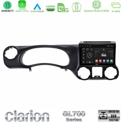 Clarion GL700 Series 8Core Android13 4+64GB Jeep Wrangler 2011-2014 Navigation Multimedia Tablet 10