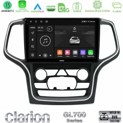 Clarion GL700 Series 8Core Android13 4+64GB Jeep Grand Cherokee 2014-2020 Navigation Multimedia Tablet 10