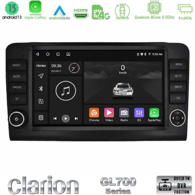 Clarion GL700 Series 8Core Android13 4+64GB Mercedes ML/GL Class W164 2006-2011 Navigation Multimedia Tablet 9
