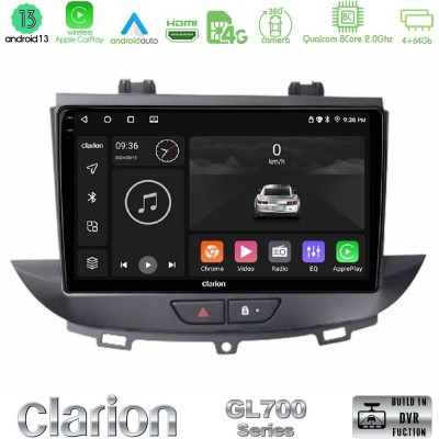 Clarion GL700 Series 8Core Android13 4+64GB Opel Grandland/Crossland X Navigation Multimedia Tablet 9