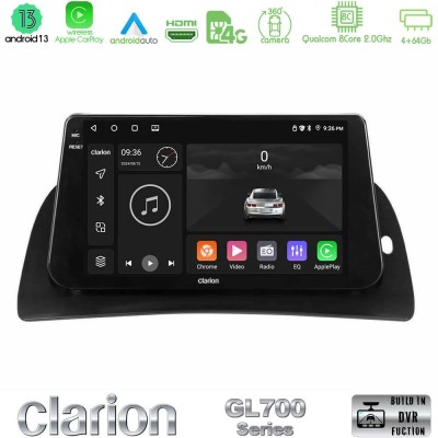Clarion GL700 Series 8Core Android13 4+64GB Renault Kangoo 2013-2018 Navigation Multimedia Tablet 9