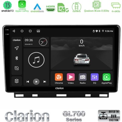 Clarion GL700 Series 8Core Android13 4+64GB Renault Clio 5 2020-2025 Navigation Multimedia Tablet 9