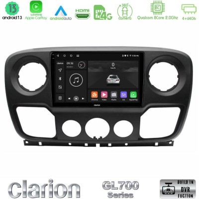 Clarion GL700 Series 8Core Android13 4+64GB Renault/Nissan/Opel Navigation Multimedia Tablet 10
