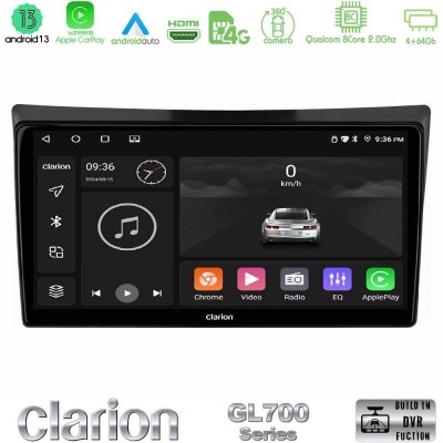Clarion GL700 Series 8Core Android13 4+64GB Ssangyong Rexton 2002-2006 Navigation Multimedia Tablet 9
