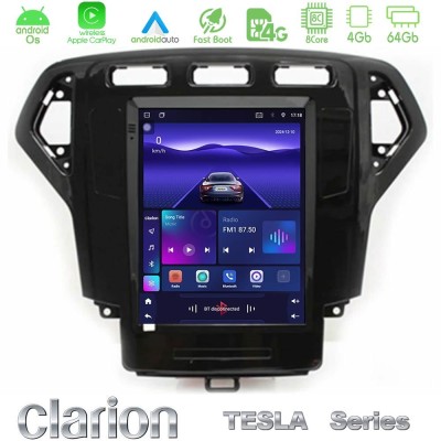 Clarion GL300 Tesla Series Android OS 8Core 4+64GB Ford Mondeo 2007-2010 AUTO A/C Navigation Multimedia Tablet 9.7