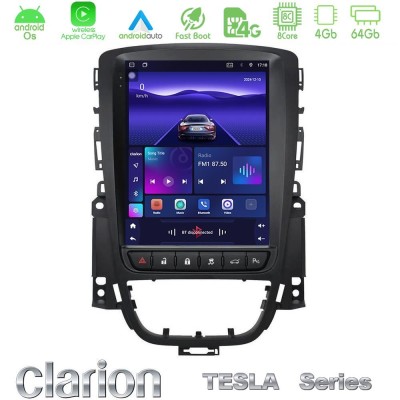 Clarion GL300 Tesla Series Android OS 8Core 4+64GB Opel Astra J 2010-2014 Navigation Multimedia Tablet 9.7