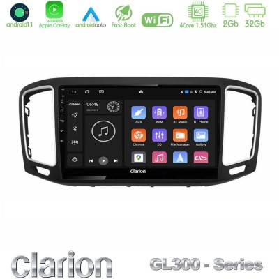 Clarion GL300 Series 4Core Android11 2+32GB VW Sharan 2010-2015 Navigation Multimedia Tablet 9
