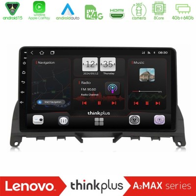 Lenovo Thinkplus A2MAX Series 8Core Android15 4+64GB  Mercedes C Class W204 Navigation Multimedia Tablet 9