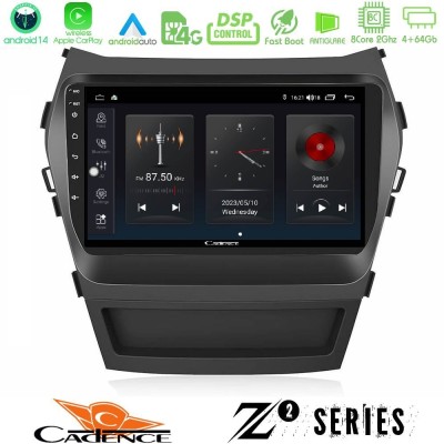 Cadence Z2 Series 8Core Android14 4+64GB Hyundai iX45 2012-2017 Navigation Multimedia Tablet 9
