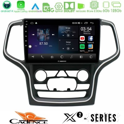Cadence X2 Series 8Core Android14 6+128GB Jeep Grand Cherokee 2014-2020 Navigation Multimedia Tablet 10