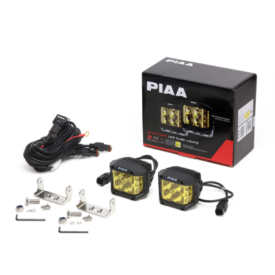 piaa DKQE30 Quad Edge Cube lamp kit 24W / 3540lm per lamp 2500K
Yellow Wide Angle Driving Beam