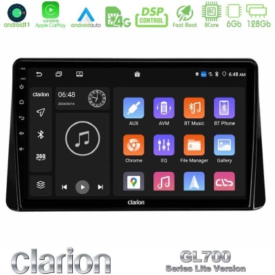Clarion GL700 Lite Series 8Core Android11 6+128GB Mitsubishi Eclipse Cross 2018-2023 Navigation Multimedia Tablet 9