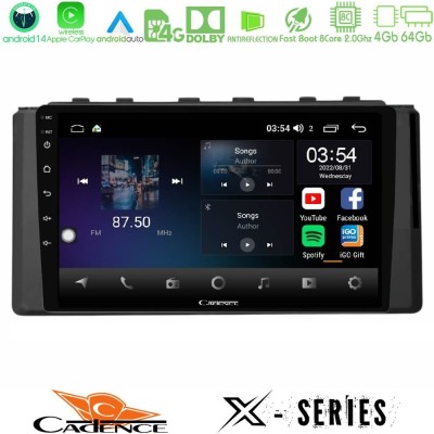 Cadence X Series Subaru BRZ / Toyota GR86 2022-> 8core Android 14 4+64GB Navigation Multimedia Tablet 9
