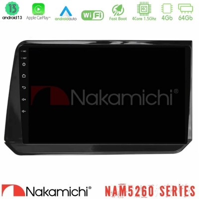 Nakamichi NAM5260 Series 4Core Android13 4+64GB Nissan Note 2021-2026 RHD Navigation Multimedia Tablet 10
