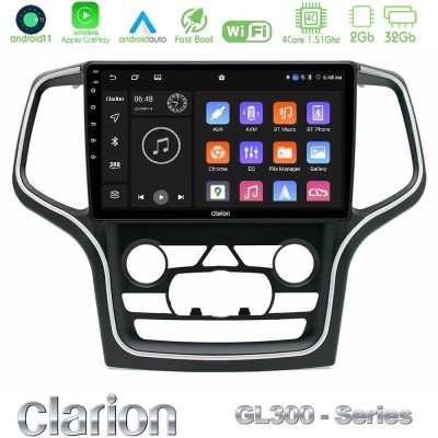 Clarion GL300 Series 4Core Android11 2+32GB Jeep Grand Cherokee 2014-2020 Navigation Multimedia Tablet 10