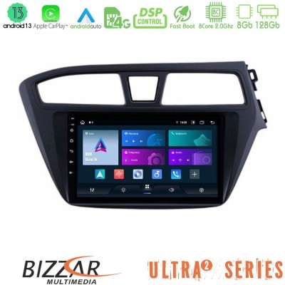 Bizzar Ultra Series Hyundai i20 2014-2018 RHD 8core Android13 8+128GB Navigation Multimedia Tablet 9