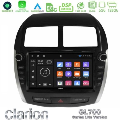 Clarion GL700 Lite Series 8Core Android11 6+128GB Mitsubishi ASX 2013-2018 Navigation Multimedia Tablet 9