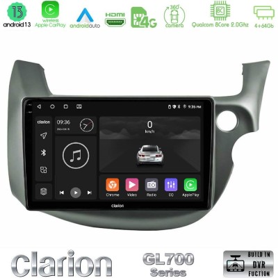 Clarion GL700 Series 8Core Android13 4+64GB Honda Jazz (Fit) 2009-2013 RHD Navigation Multimedia Tablet 10