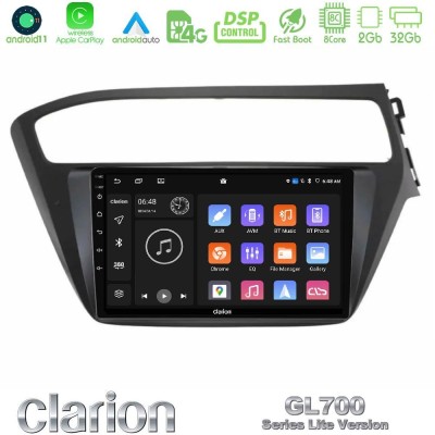 Clarion GL700 Lite Series 8Core Android11 2+32GB Hyundai i20 2018-2020 RHD Navigation Multimedia Tablet 9