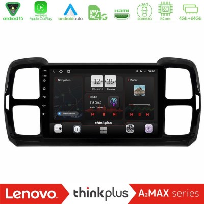 Lenovo Thinkplus A2MAX Series 8Core Android15 4+64GB  Citroen DS5 Aircross 2017-2021 Navigation Multimedia Tablet 9
