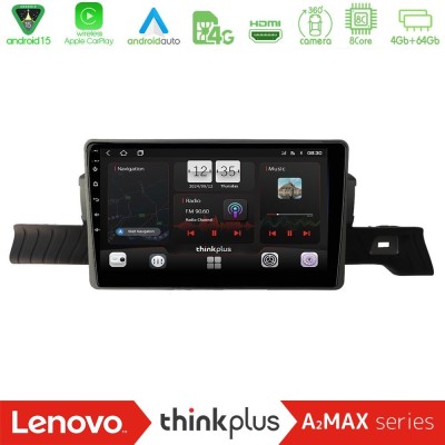 Lenovo Thinkplus A2MAX Series 8Core Android15 4+64GB Citroen C3 You 2025-> Navigation Multimedia Tablet 9