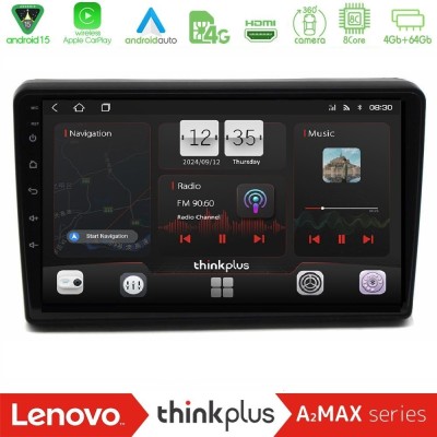 Lenovo Thinkplus A2MAX Series 8Core Android15 4+64GB Citroen C5 2008-2019 Navigation Multimedia Tablet 10