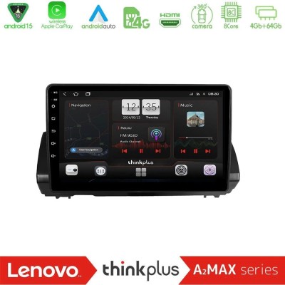 Lenovo Thinkplus A2MAX Series 8Core Android15 4+64GB Dacia Sandero/Logan/Jogger 2022-> Navigation Multimedia Tablet 9