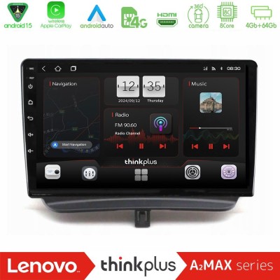 Lenovo Thinkplus A2MAX Series 8Core Android15 4+64GB  Ford Courier 2015-2023 Navigation Multimedia Tablet 9