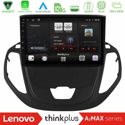 Lenovo Thinkplus A2MAX Series 8Core Android15 4+64GB  Ford Courier 2015-2023 Navigation Multimedia Tablet 9