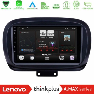 Lenovo Thinkplus A2MAX Series 8Core Android15 4+64GB  Fiat 500X Navigation Multimedia Tablet 9