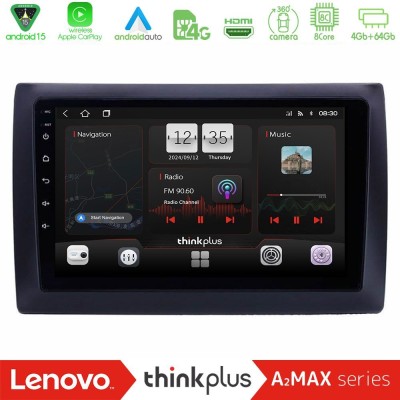 Lenovo Thinkplus A2MAX Series 8Core Android15 4+64GB  Fiat Stilo Navigation Multimedia Tablet 9