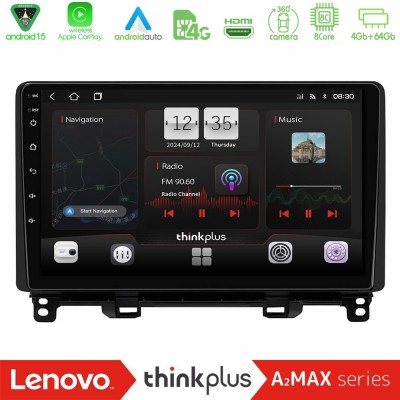 Lenovo Thinkplus A2MAX Series 8Core Android15 4+64GB  Honda Jazz 2021-2025 Navigation Multimedia Tablet 9