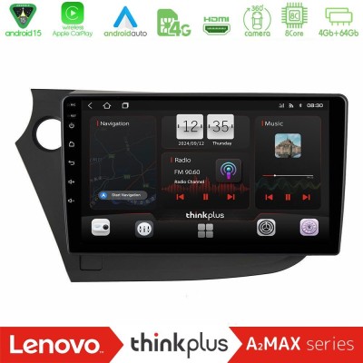 Lenovo Thinkplus A2MAX Series 8Core Android15 4+64GB  Honda Insight 2009-2015 Navigation Multimedia Tablet 9