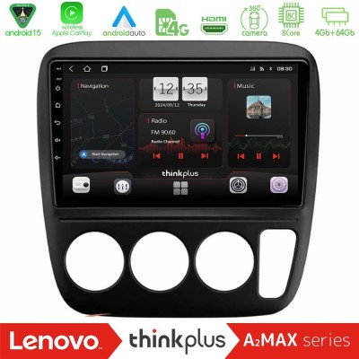Lenovo Thinkplus A2MAX Series 8Core Android15 4+64GB  Honda CRV 1997-2001 Navigation Multimedia Tablet 9